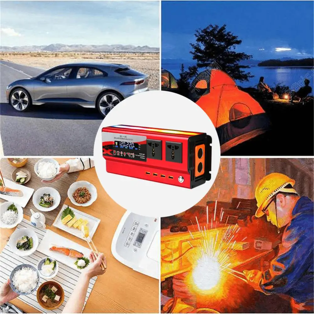 

6000W- 20000W Power Inverter R Car Solar Inverter DC12V/24V To AC 220V Sine Wave Voltage Converter Adapter Auto Accessories