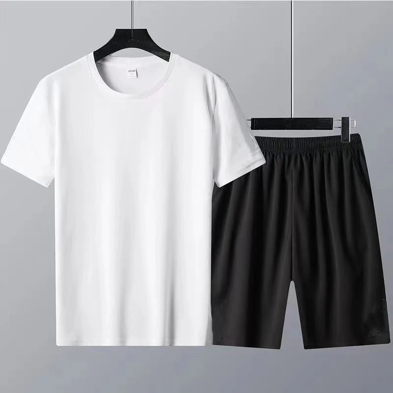 New Summer Man Clothing Streetwear Men's T-Shirts Set Cotton Luxury Brand Quality Shorts Tracksuit 2 Piece Outfits Fashion Print