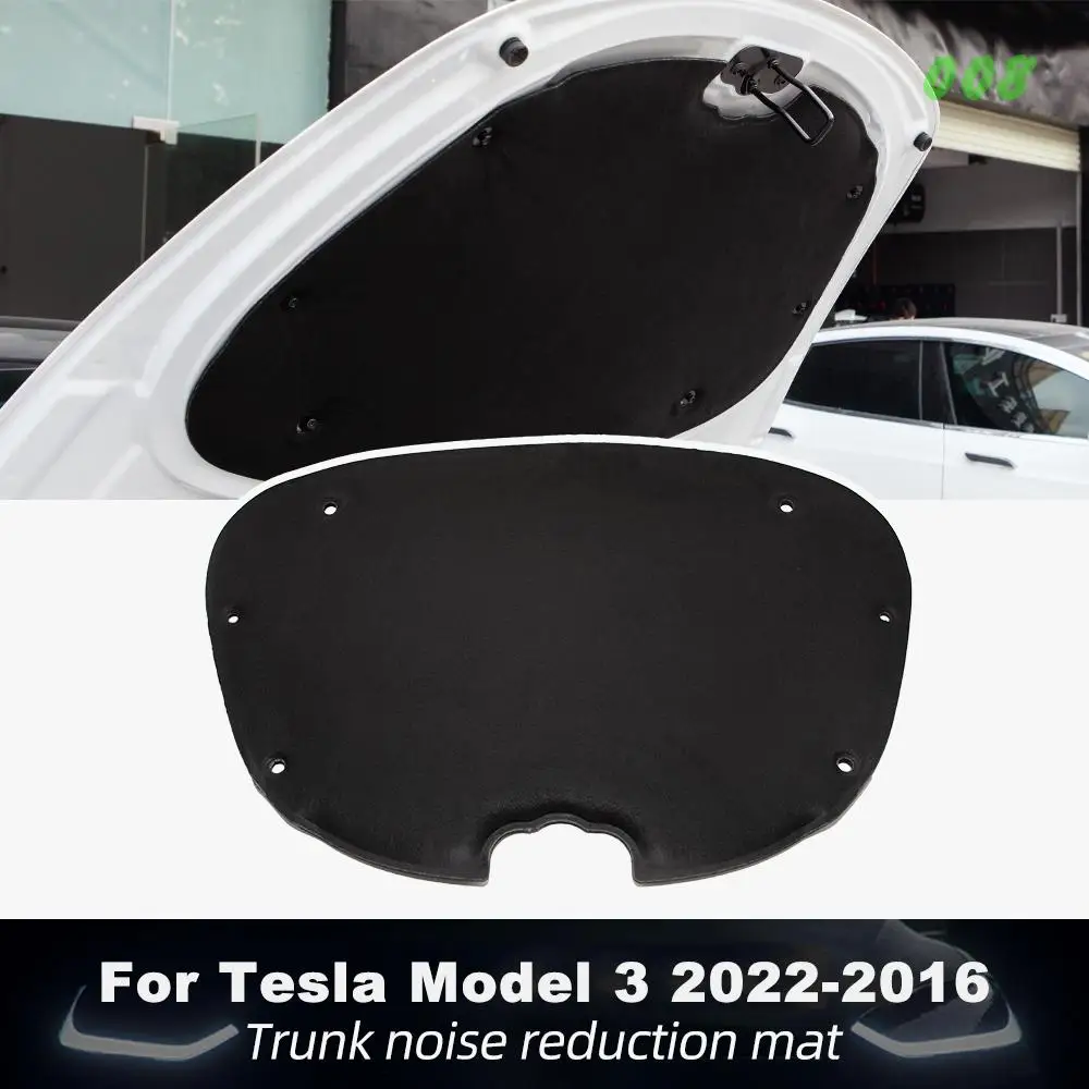 

Front Trunk Soundproof Cotton For Tesla Model 3 2022 Accessories Trunk Mat Shock Plate Sound Insulation Hood Protective Foot Pad