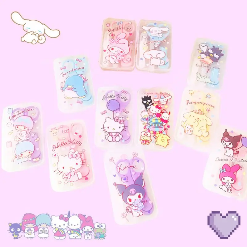 

Маникюрный набор Sanrioed, 4 шт., милый практичный маникюрный набор из аниме «Моя Мелодия», инструменты «Hello Kitty», пинцеты, щипчики для ногтей, под...