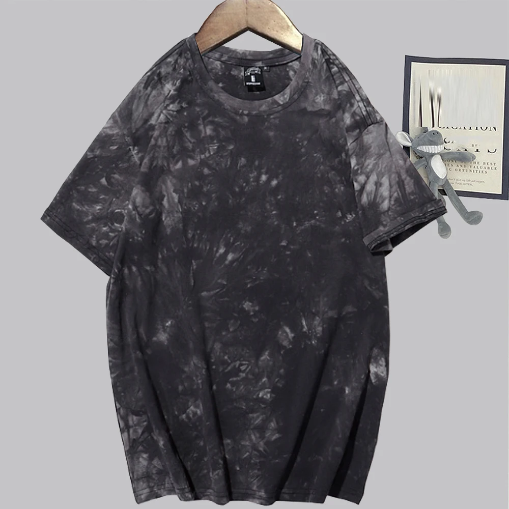 

Summer Men Women Short Sleeve Y2K Tie Dye Shirts Casual Tops