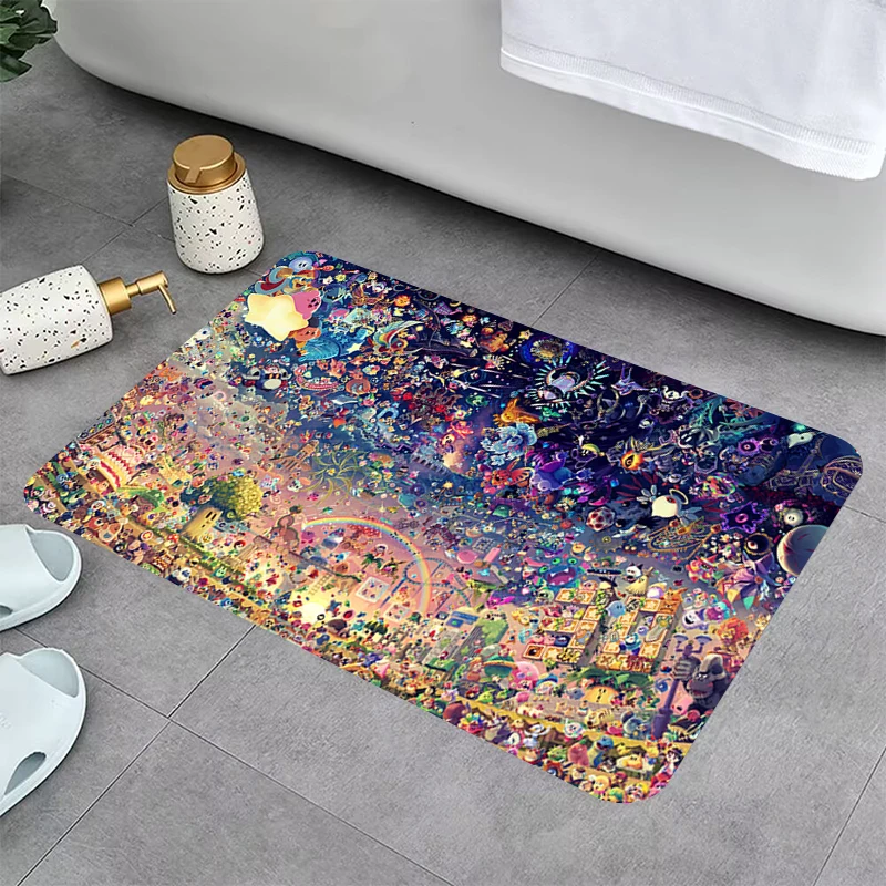

Kirbys Carpet Living Room Mat Entrance Door Mats Prayer Rug Doormats Home Kitchen Decoration Rugs Foot Bath Floor Doormat Kawaii