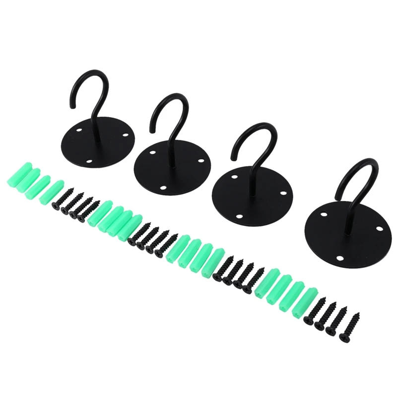 

Iron Hook Ceiling Hook Balcony Flower Basket Hook Wall Hook Clothes Hook, 4PCS