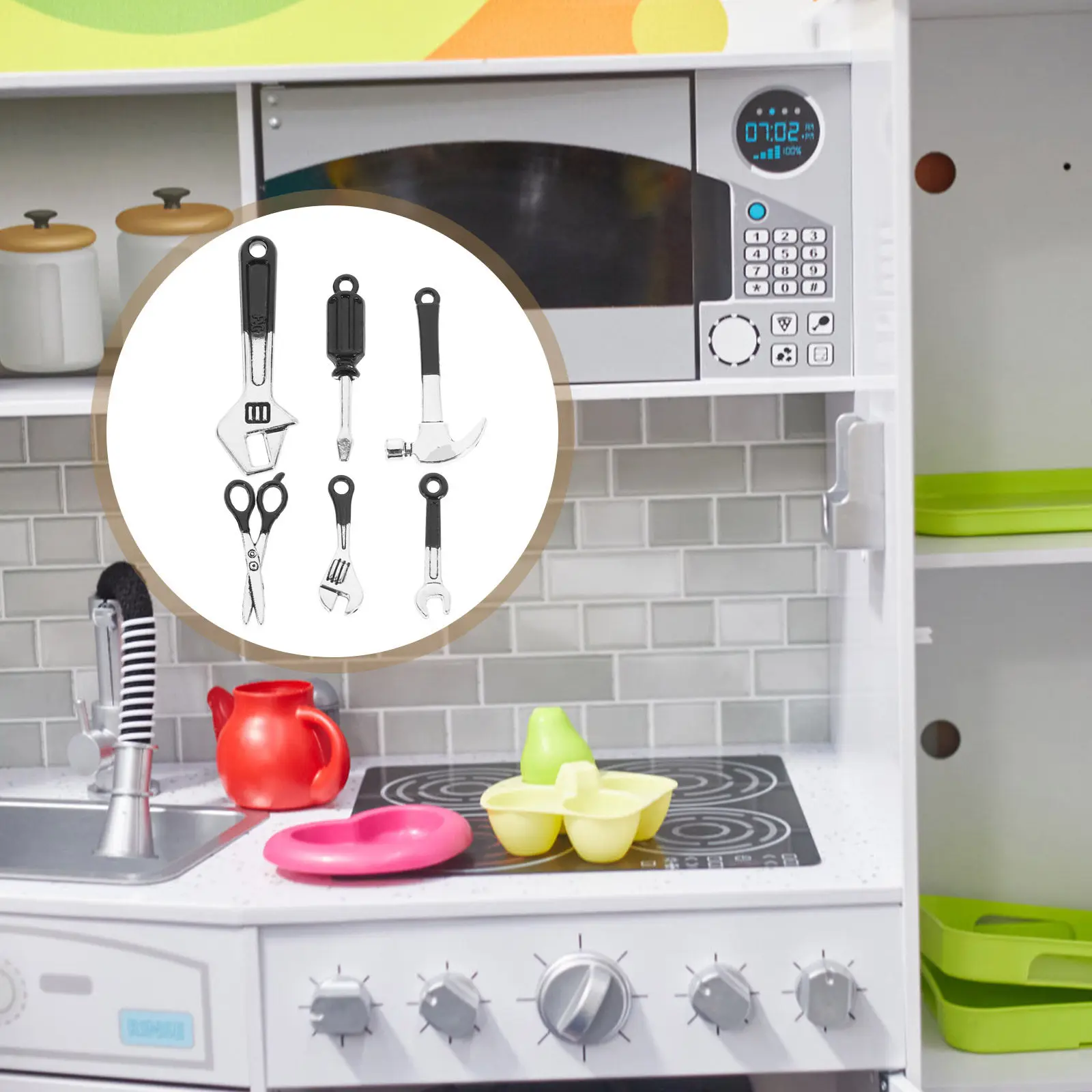 1 набор миниатюрных инструментов для украшения миниатюрных домиков, аксессуары для ролевых игр, набор миниатюрных инструментов для создания художественных сцен (art.: 3920d92f048a9) - 3920d92f048a9