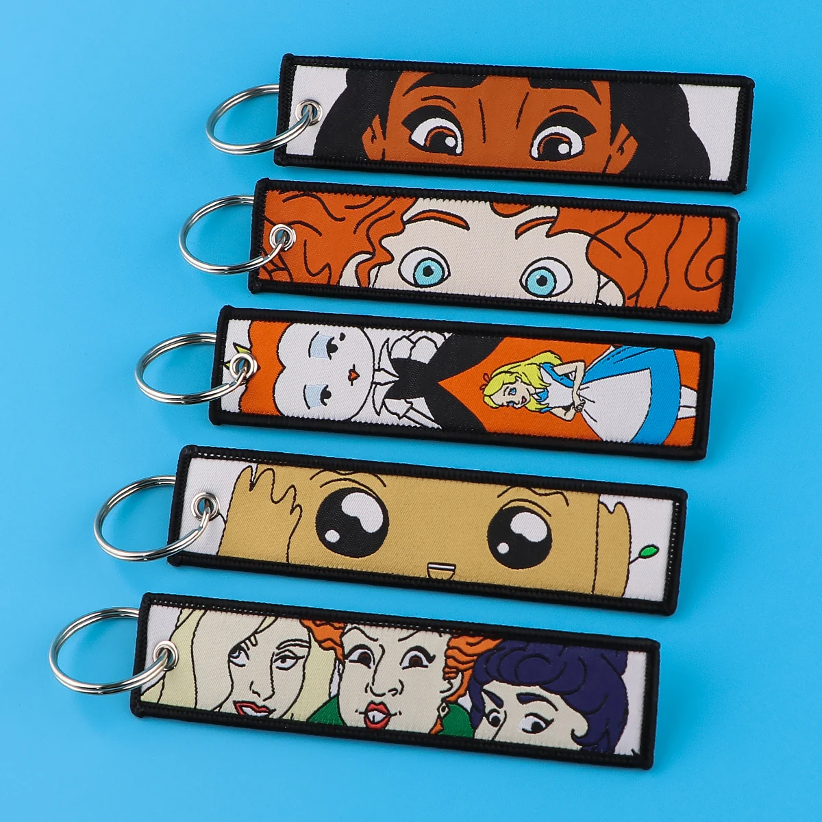 Guardians Of The Galaxy Anime Embroidery Key Fobs Key Tag For Motorcycles Cars Backpack Chaveiro Keychain Fashion Key Ring Gifts