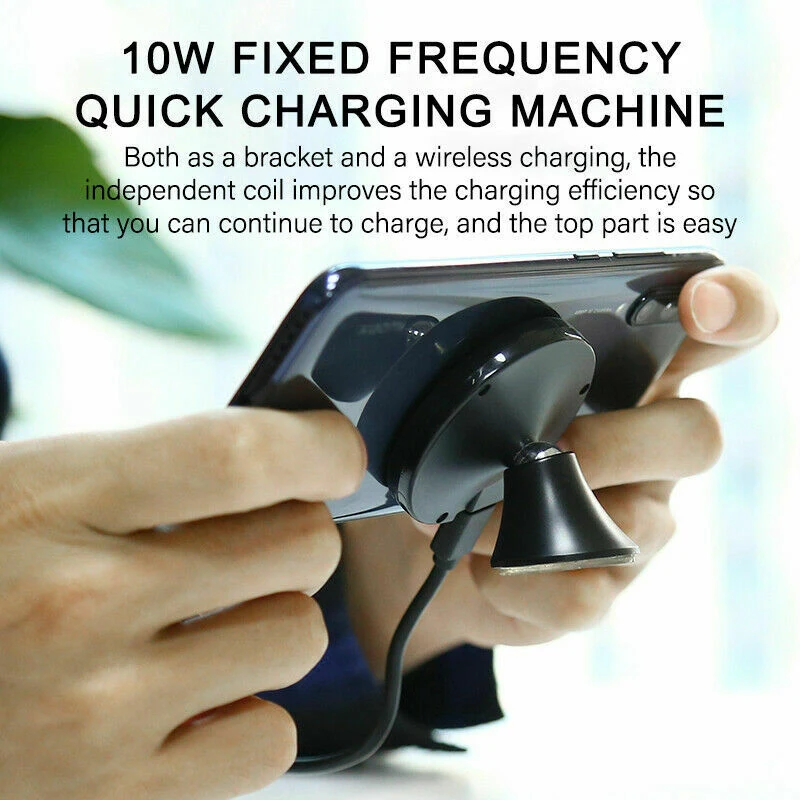 

Fast Wireless Charging Stand 360 Degree Rotation 10w Qi Car Wireless Charger Universal Car Phone Holder For Samsung Galaxy