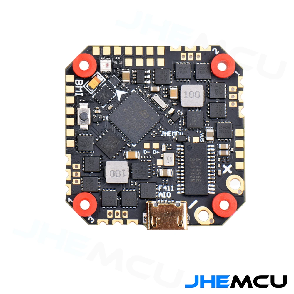 JHEMCU GHF411AIO-BMI 40A F411 Контроллер полета BLHELIS 4 в 1 ESC 2-6S 25.5X25.5mm для радиоуправляемых FPV