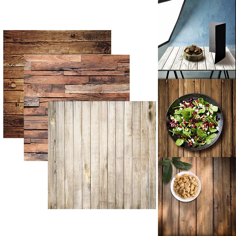 

60x60cm Wood Photography Backdrops Studio Video Photo Background Decoration For Photo Studio Wood Backgrounds Props