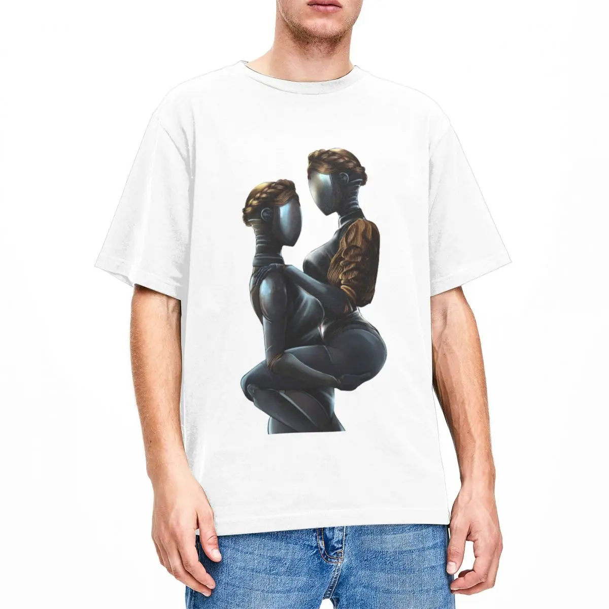

Atomic Heart Robot The Twins Merchandise T Shirt Men Women Game Gaming Fashion Cotton Tee Shirt Crew Neck Plus Size Cloth