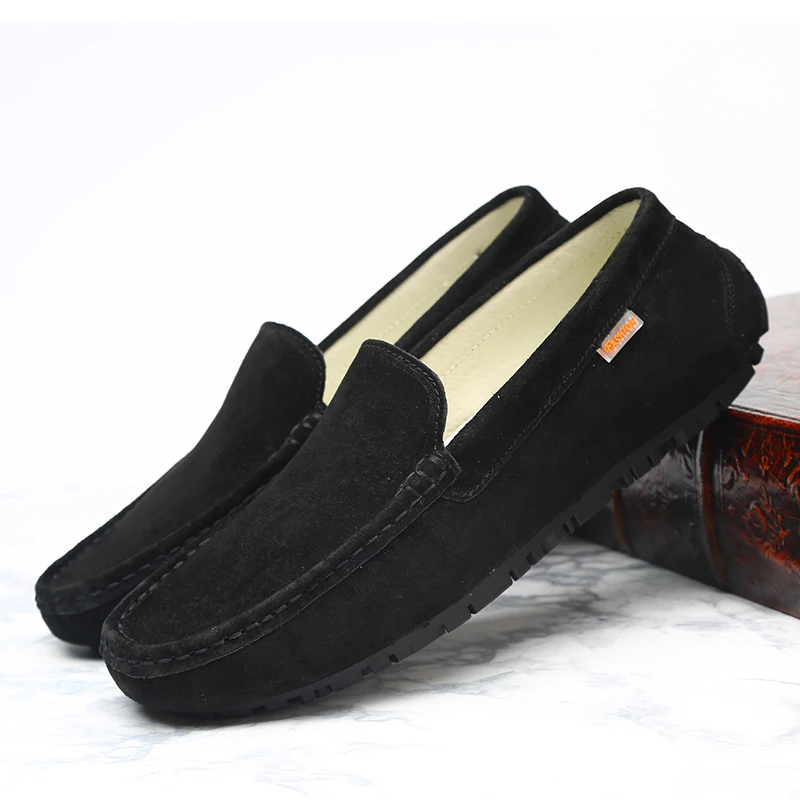 

New Mens Slip on loafers men Casual Shoes Fashion Suede Leather Moccasins Driving Men's Flats Male Luxury Shoes Designers Shoes