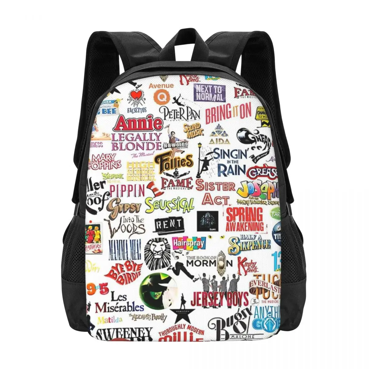 Musical Logos Backpack for Girls Boys Travel RucksackBackpacks for Teenage school bag