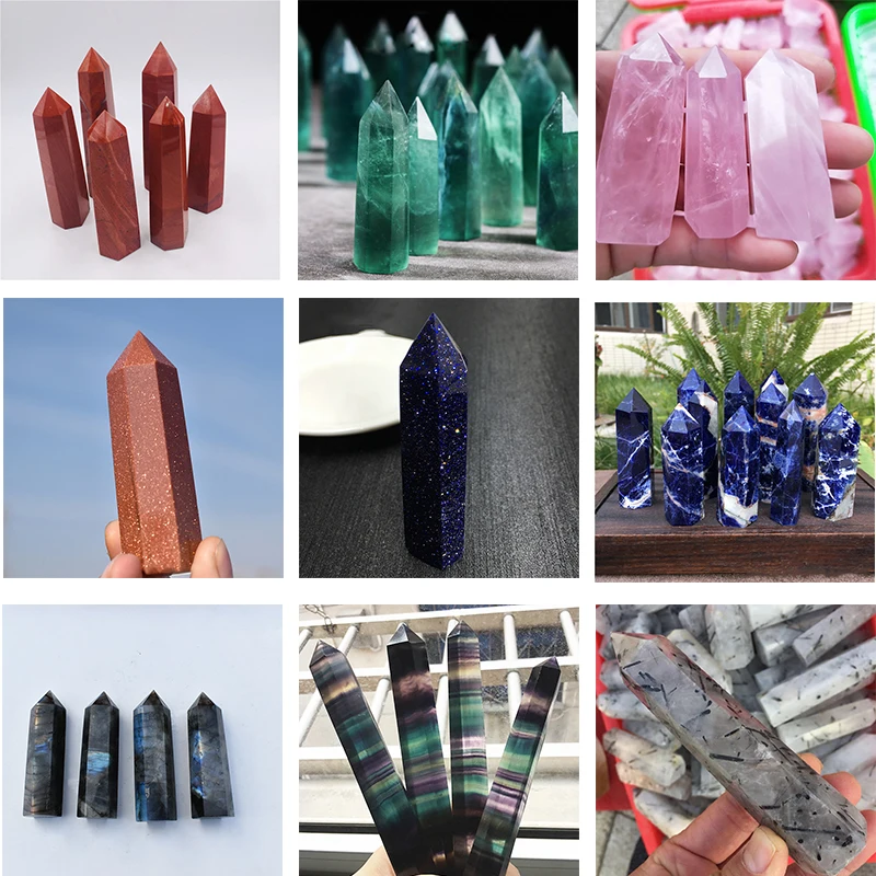 natural crystal point energy column obelisk hand polished very beautiful gemstone specimens minerals diy gift home decoration free global shipping