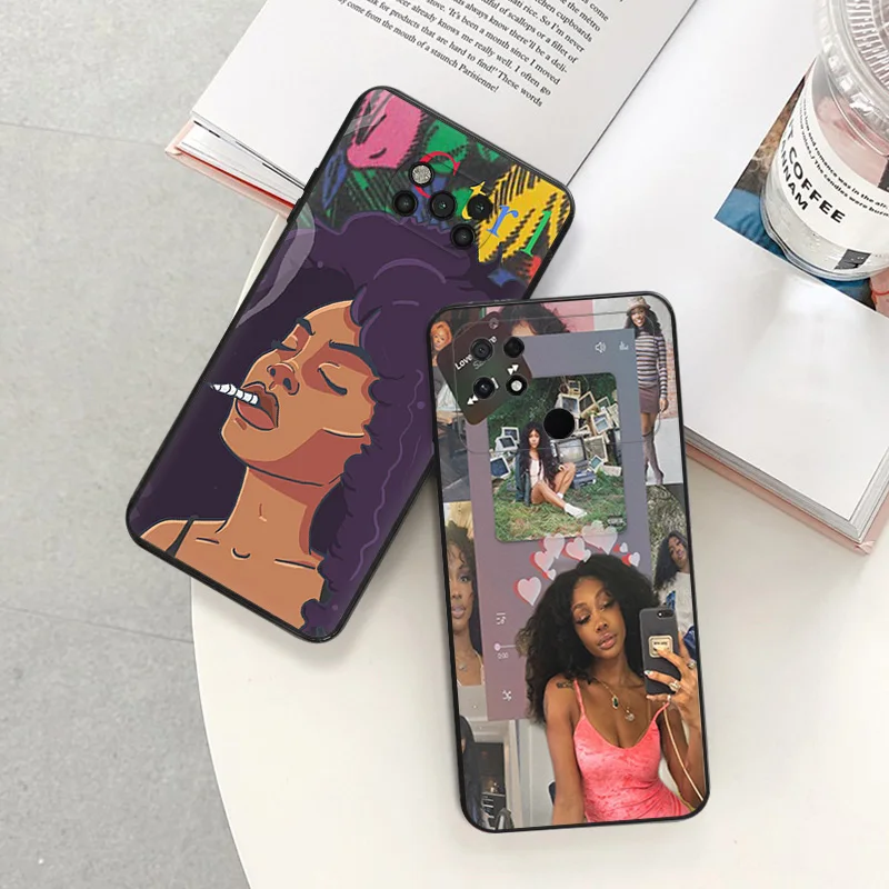 Silicone Black Phone Case for Xiaomi Mi Poco C61 F5 F4 GT F3 F1 X4 X3 X5 M3 M4 Pro M5 S C51 C50 C40 SZA Solana Imani Rowe Cover