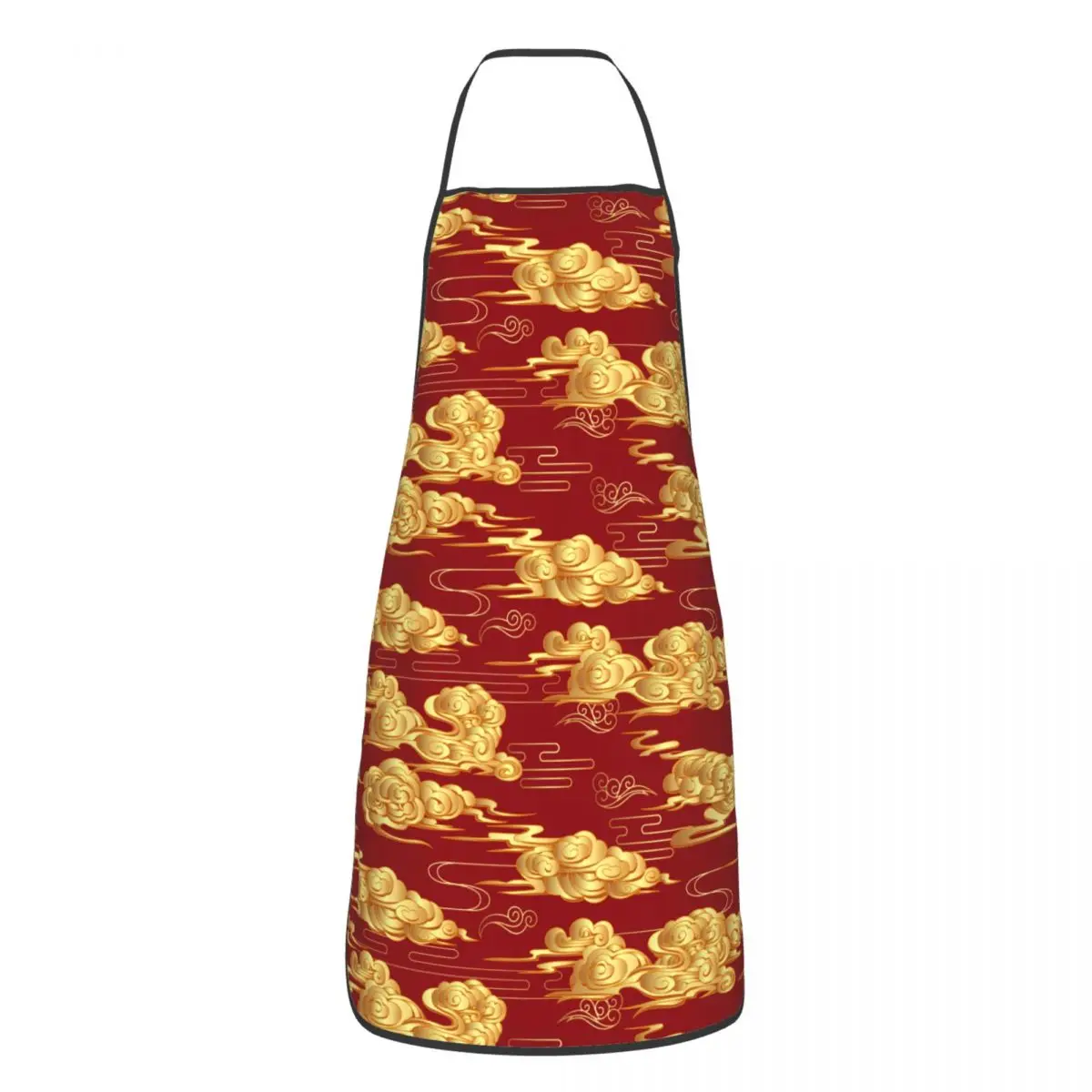 

Gold Clouds Apron Cuisine Cooking Baking Household Cleaning Painting Bib Kitchen Antifouling Pinafore Chef