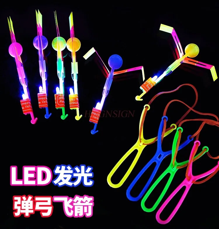 

5PCS Luminous slingshot and arrow toy, Flying Fairy, children's shining bamboo, dragonfly, flying sword small prize