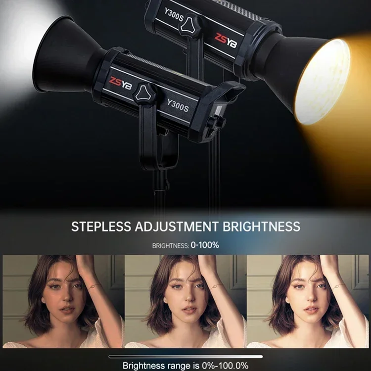 Фото Профессиональный светодиодный фотосветильник ZSYB High Lumens 300w 2700K-6500K в алюминиевом корпусе №3