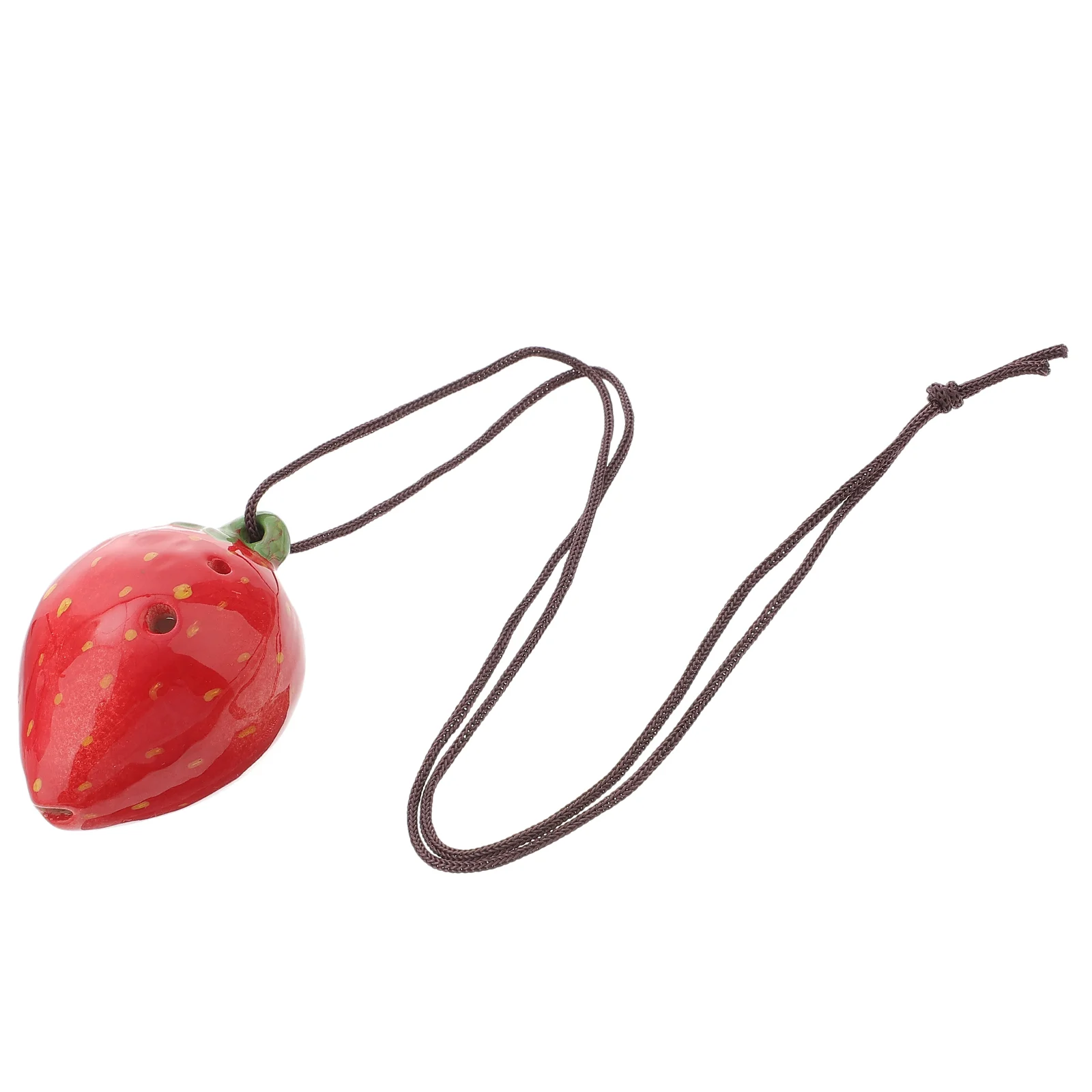 

Клубничный фрукт Ocarina ветровой инструмент подарок для малыша одежда с 6 отверстиями для моделирования фарфоровое простое студенческое плат...