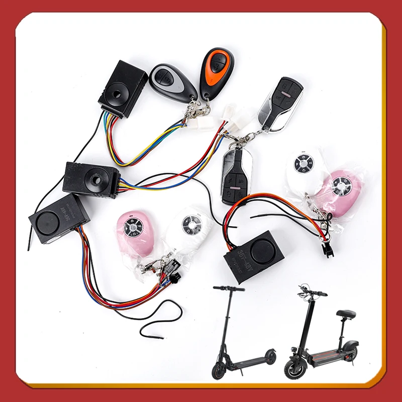 Electric scooter bicycle alarm system 36v48v intelligent induction two controller switch accessories key anti-theft Kit