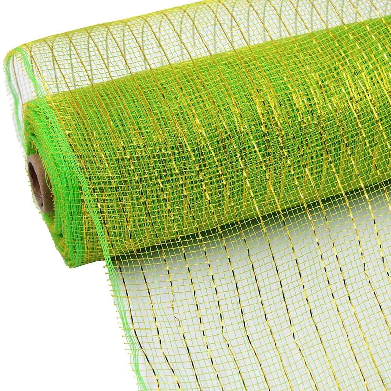 Спиральная края ленты из полипропилена сетка Рождественский венок изготовление