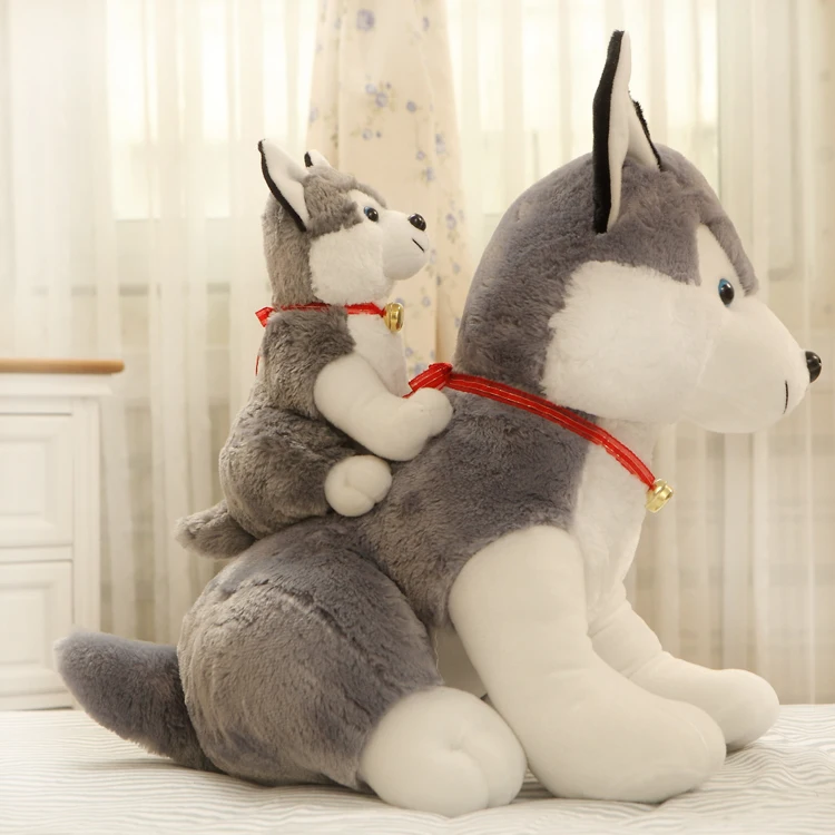 Simulation Husky Dog Plush Toy Stuffed Animal Toys for Children Soft Baby Doll Kids Lovely Birthday Gift |