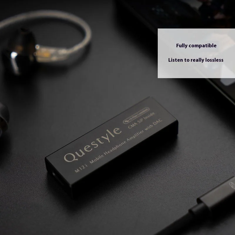 Фото Портативный усилитель для наушников QUESTYLE M12i, HIFI качество звука, PCM DSD512, USB-усилитель для наушников, DAC AMP для IOS и Android №3
