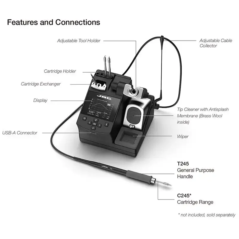 Высококачественная оригинальная паяльная станция JBC CDEB 230 В с ручкой T245 для
