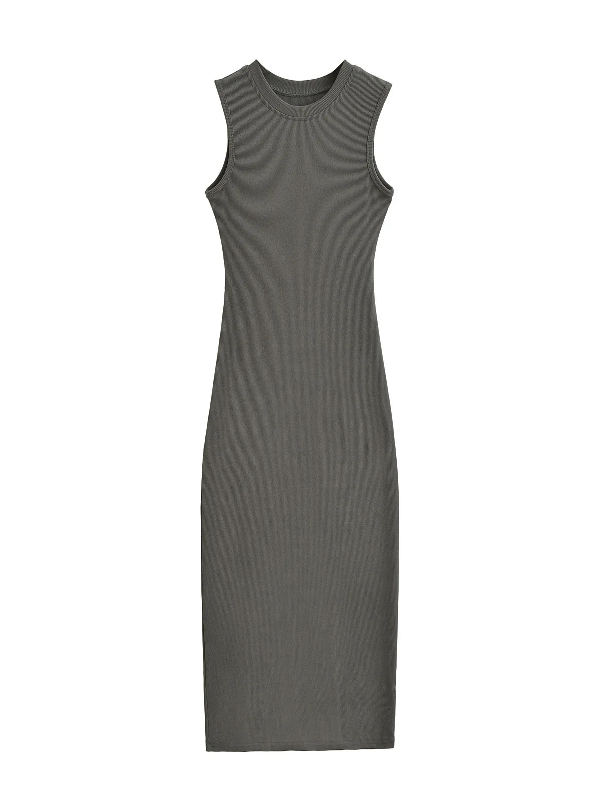 Новинка 2024 летнее пикантное облегающее эластичное длинное платье с круглым