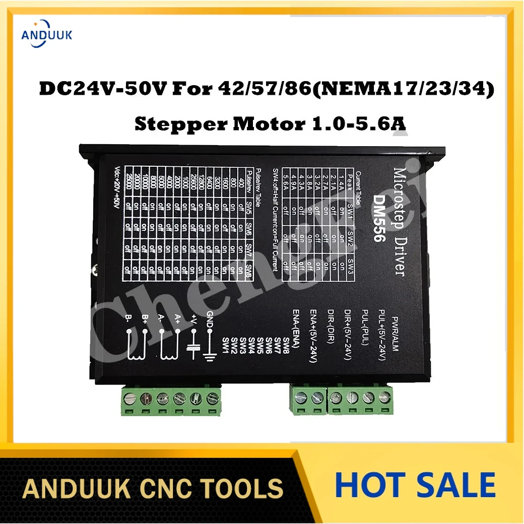 Цифровой Драйвер шагового двигателя CNC DM556 2 фазы 5 6 а для 57 86 контроллер NEMA23 NEMA34
