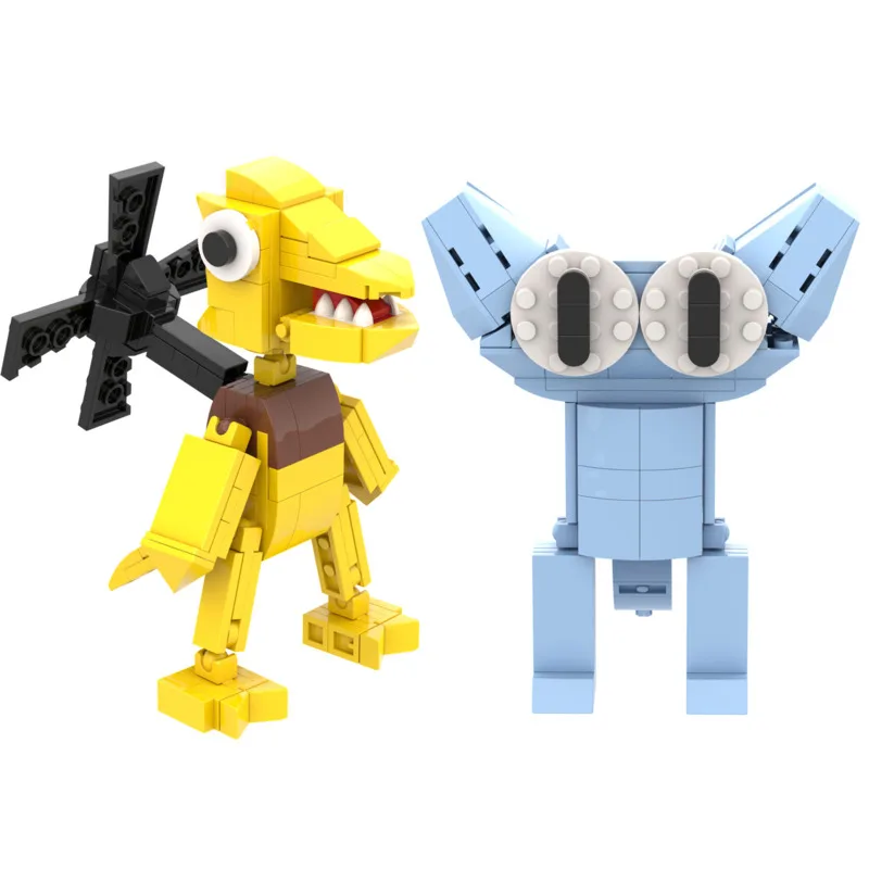 

Rainbowed Friends Chapter 2 Building Blocks Cartoon Anime Blue Yellow Monster Character Bricks Movies Characters Model For Kids