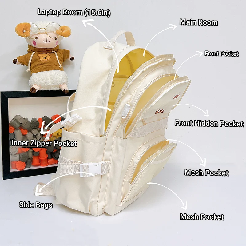 

Backpacks For Women Girls School Bags Large Capacity Mochila Men Boys Book Bag College Rucksack Travel Knapsack Designal Bolso