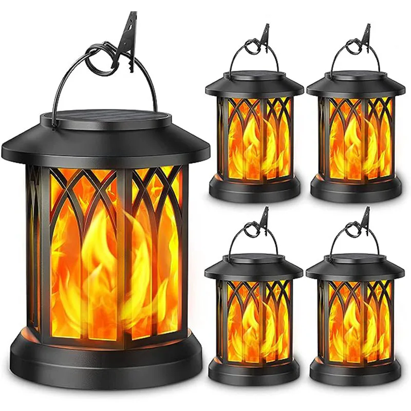 

Solar Flame Lights with Clip Waterproof Solar Flame Wall Lamp Outdoor Garden Decor LED Light Courtyard Patio Lawn Landscape Lamp