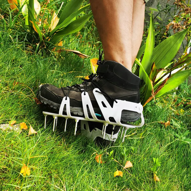 

New One-Piece Design Wrap-around Loose Soil Shoes Self-Leveling Spikes Garden Grass Spiked Shoes
