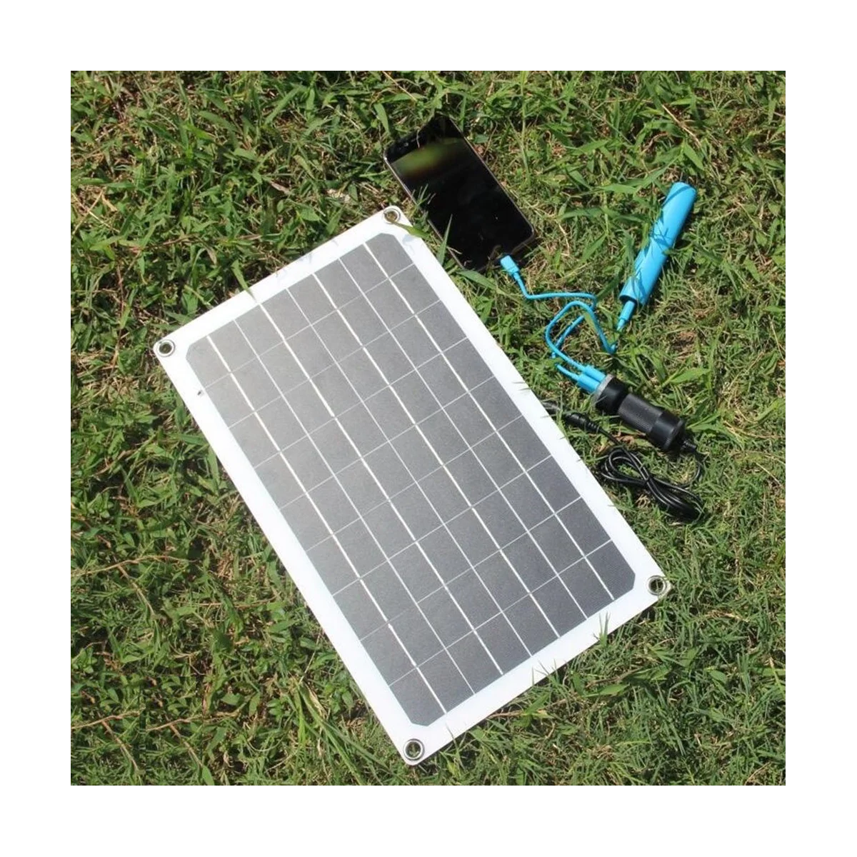 Комплект гибкой солнечной панели 20 Вт 12 В двойной порт постоянного тока уличный