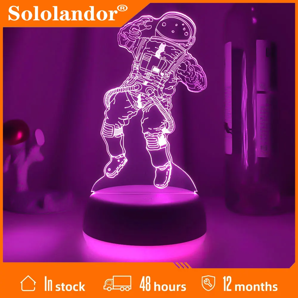 

New Colors Change 3D Astronaut Night Lamp LED Illusion Visual Night Light Kids Bedroom Decoration Sleeping Lamp Best Kids Gifts