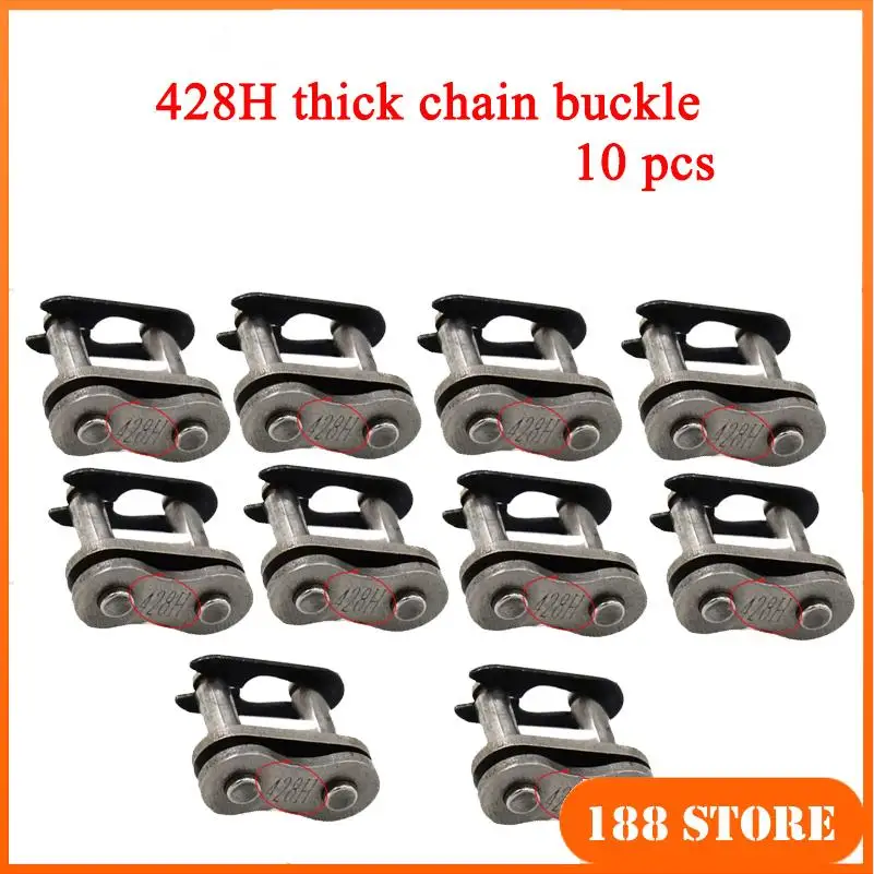 

10 шт. карта цепи мотоцикла 420 428 530 630 438, утолщенная соединительная скоба, универсальный замок цепи, карта цепи