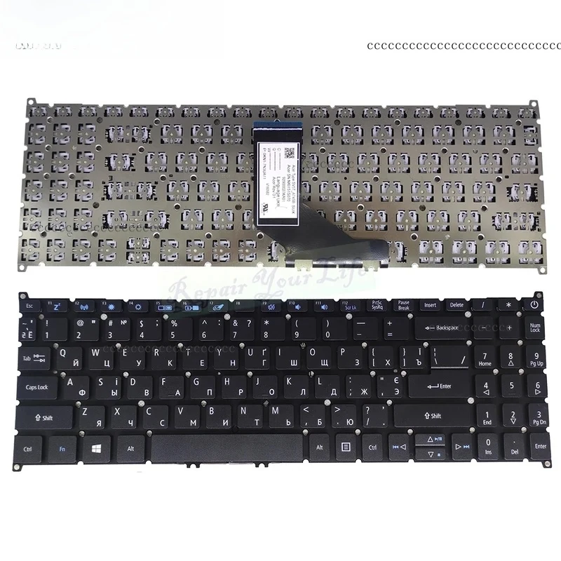 Клавиатура USUAКитайскаяИспанская для Acer Aspire A315-53 54G, A315-22 A315-23 23G A315-34, Aspire 5 A515-52 52G 53, A515-54 54G (art.: 3920daadabbd3) - 3920daadabbd3