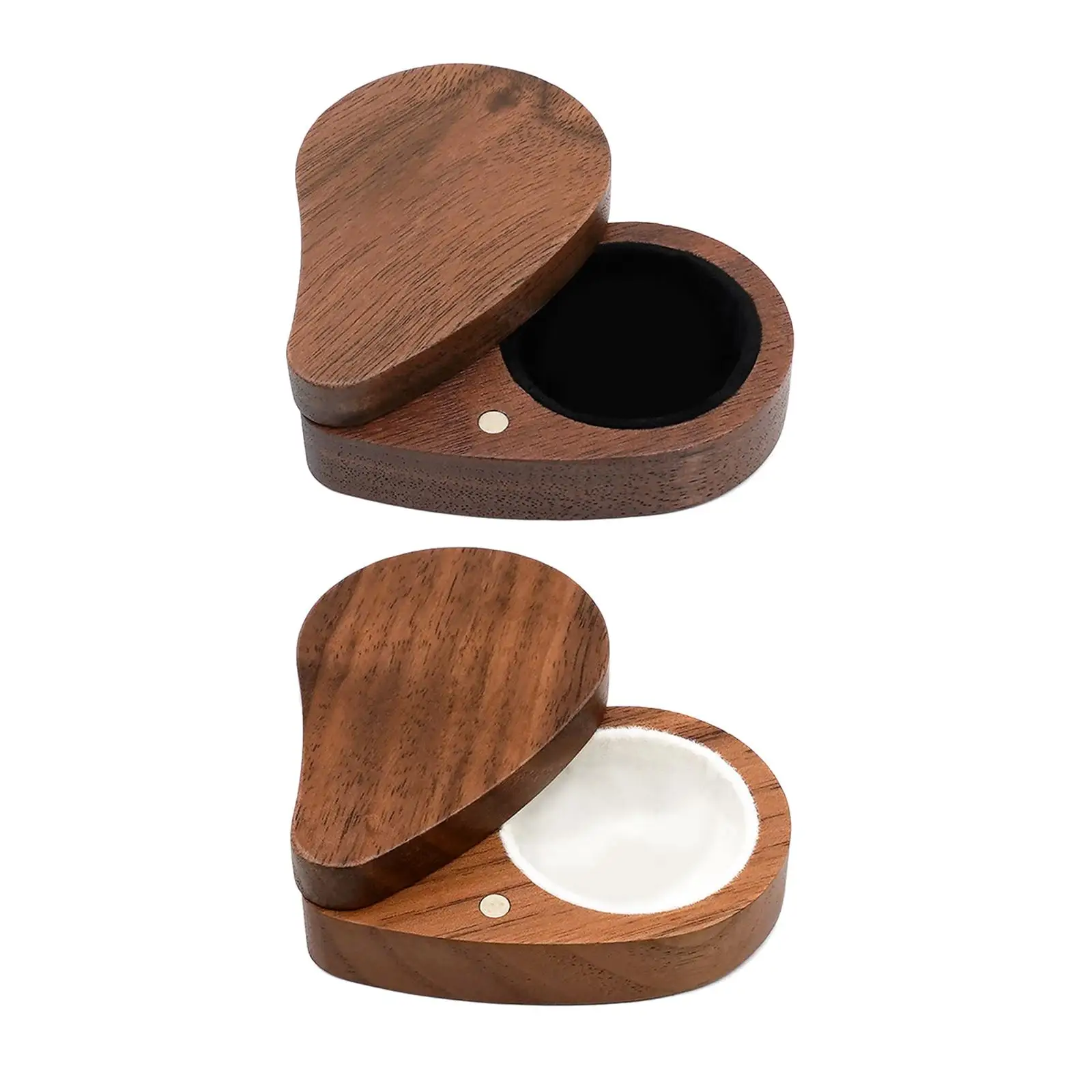 

Коробка-органайзер деревянная в форме сердца для колец