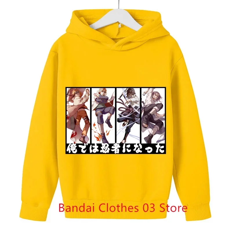 Весенне-осенняя толстовка с принтом аниме детская одежда унисекс длинными