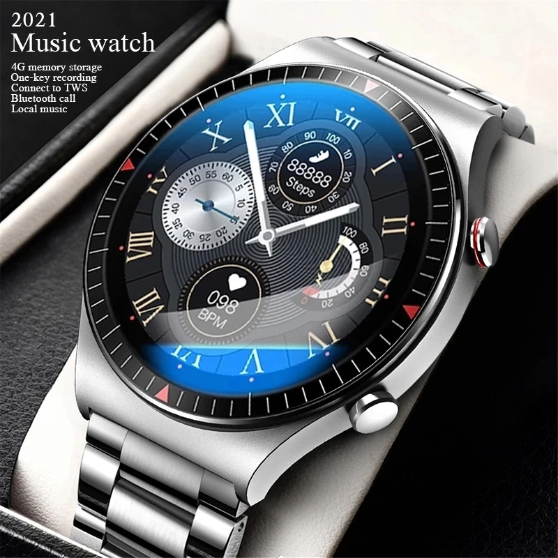 

2022 New Bluetooth Call Smart Watch 4G ROM Men Recording Local Music Fitness Tracker Smartwatch For Huawei GT2 Pro Xiaomi Phone