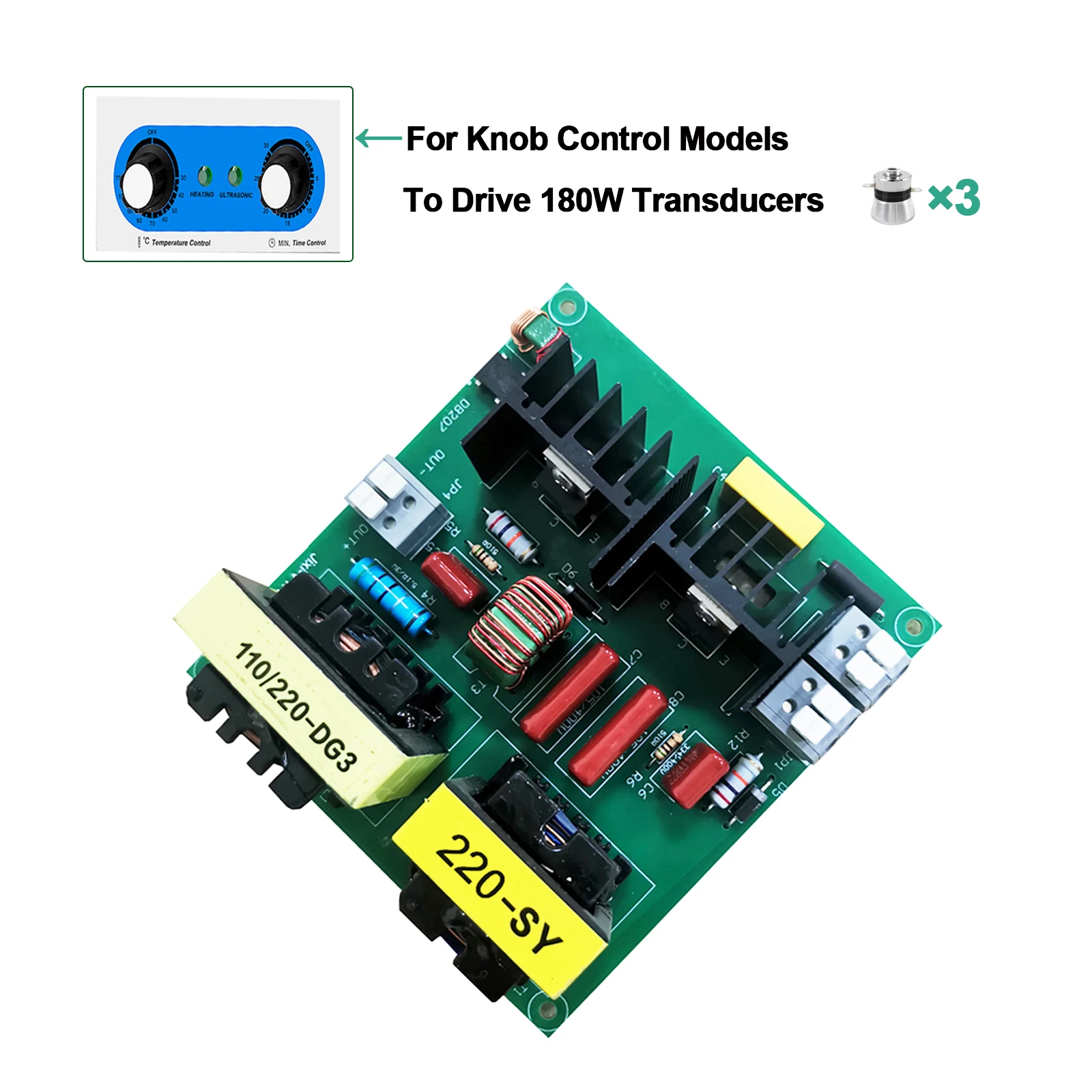 

Механическая плата драйвера для ультразвукового очистителя 40 кГц 60-180 Вт