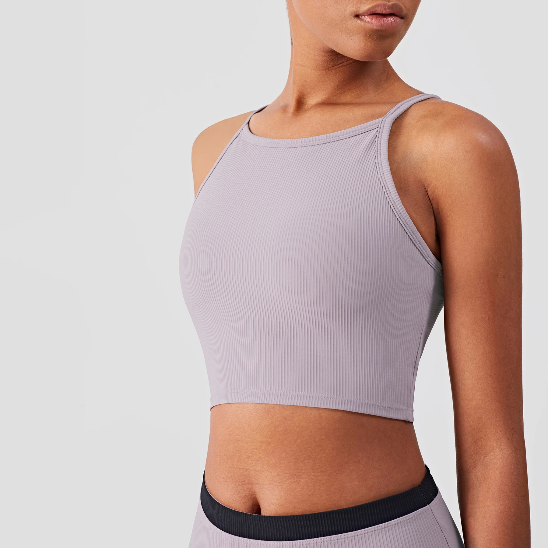 

Бюстгальтеры для йоги из рубчатой ткани, стройнящий жилет, спортивный Топ для женщин, спортивный топ для тренажерного зала, фитнеса, спины, С...