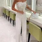 Сексуальный Модный комбинезон с перьями, простое свадебное платье 2022