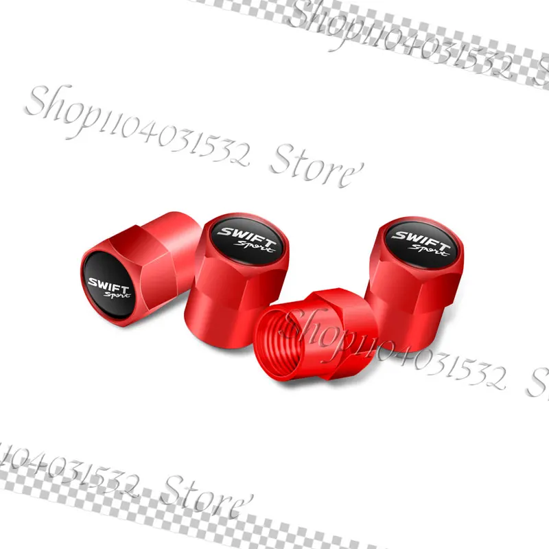 

4 шт. автоаксессуары для Suzuki Swift Sport Logo Grand Vitara, металлические автомобильные колеса, шины, клапаны, крышка стержня шины, водонепроницаемая крышка, декор