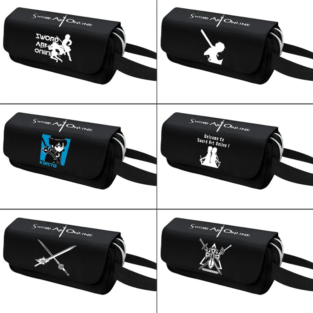 

Anime Sword Art Online SAO Pencil Case women Kirigaya Kazuto Yuuki Asuna Kirito cosplay Pen Bag student school oxford Handbag