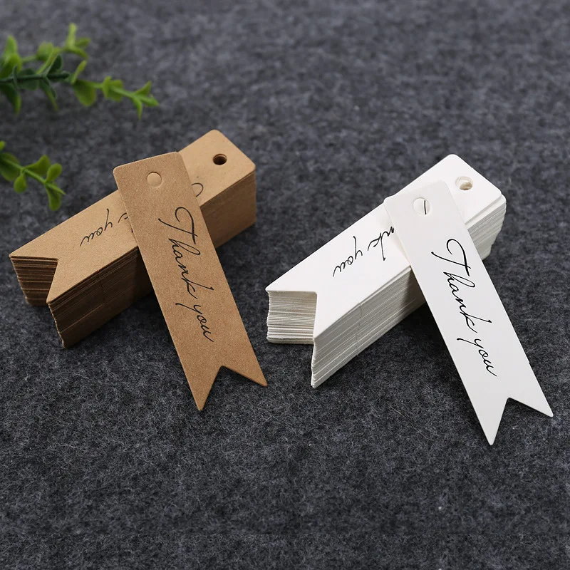 

Thank You Tags 300pcs White Kraft Paper Card Labels Small Goodie Gift Tags Cake Box Packaging Decoration Party Supplies for Home