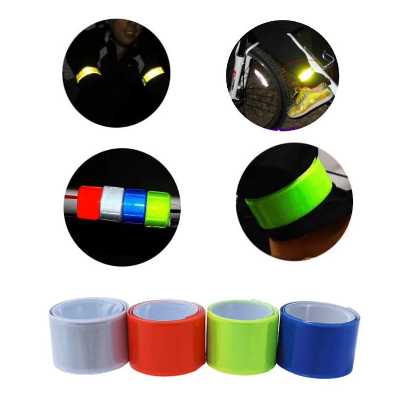 

40cm Reflective Tape Clap Circle Night Running Warning Strips Outdoor Survival Protective Safety Strap Cycling Bicycle Stickers