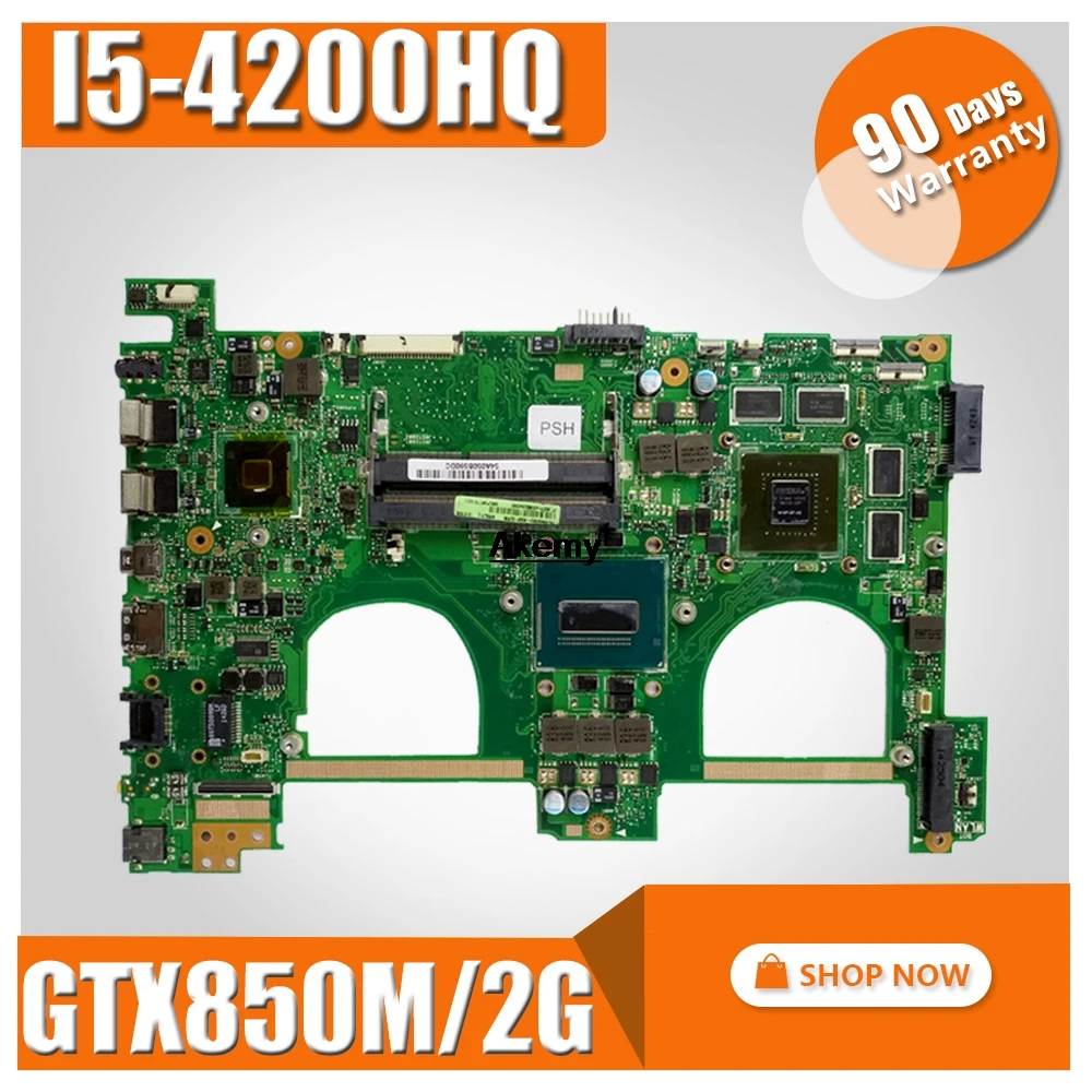 

Материнская плата N550JV для ноутбука Asus VivoBook N550JK N550JX Q550JV G550JK, оригинальная материнская плата I5-4200HQ GTX850M/2G