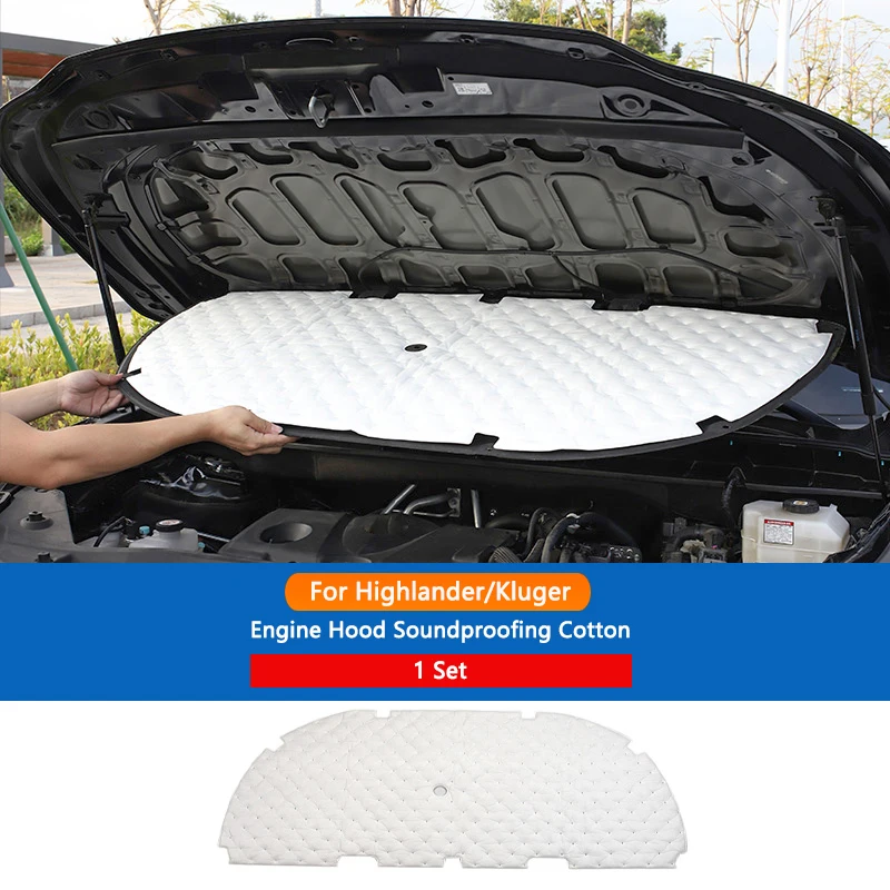 

QHCP автомобильный капот двигателя, звукоизоляционная накладка, хлопковый звукоизоляционный коврик, накладки, подходят для Toyota Sienna Granvia Camry RAV4 Highlander Kluger