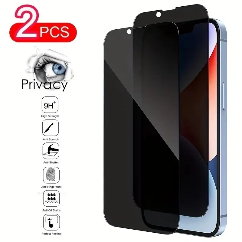 1-2 шт. Protetor de tela antiprivacidade para для iPhone 16 Pro Max 13 15 12 11 14 ProMax Mini Plus SE XS 7 8 6
