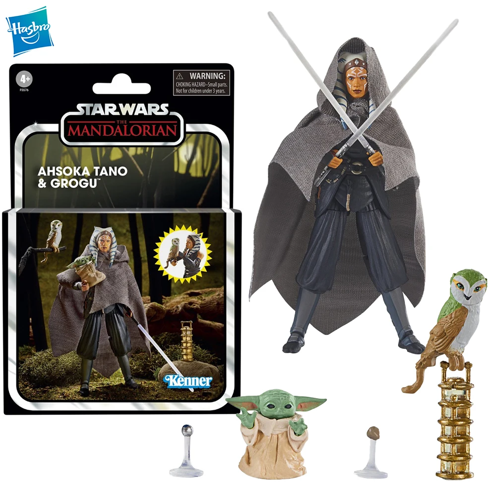 

Original Hasbro Star Wars Ahsoka Tano & Grogu The Vintage Collection 3.75-Inch-Scale Action Model Figures Collectible Toys F5576